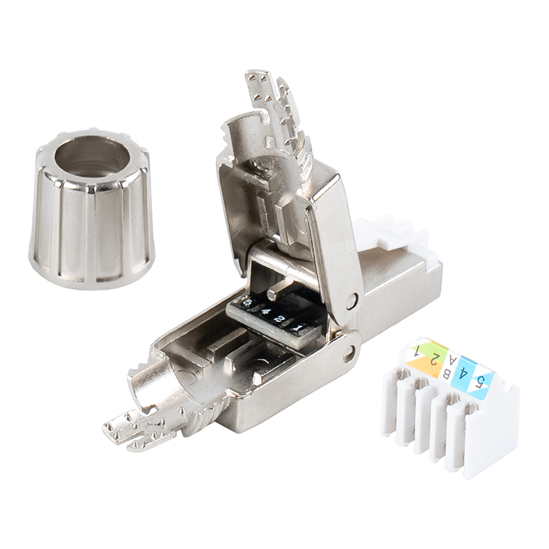 Cat6A skjermet verktøyløs RJ45-kontakt RJ-G40S-1-C6A Cat6A skjermet verktøyløs RJ45-kontakt RJ-G40S-1-C6A