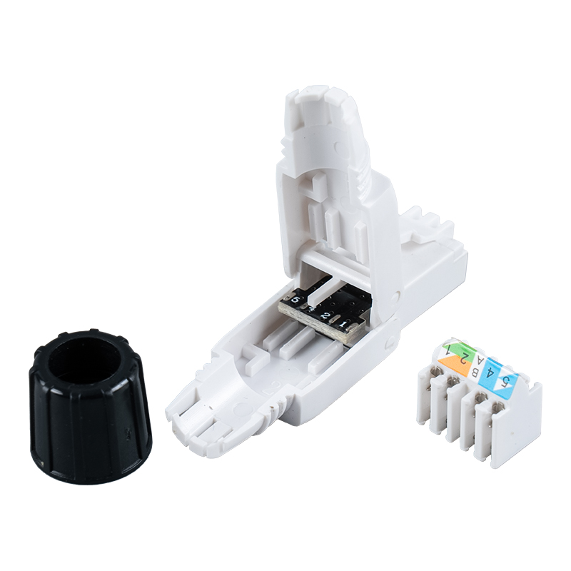 Cat6A uskjermet verktøyløs RJ45-kontakt (med skrue) RJ-G40U-C6A Cat6A uskjermet verktøyløs RJ45-kontakt (med skrue) RJ-G40U-C6A