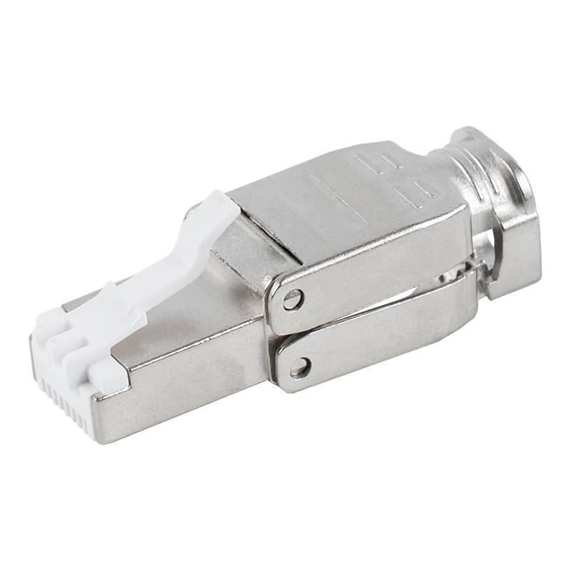 Cat6A skjermet Push-down Type Verktøyløs RJ45-kontakt RJ-602S-1-C6A Cat6A skjermet Push-down Type Verktøyløs RJ45-kontakt RJ-602S-1-C6A