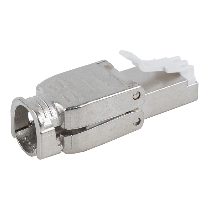 Cat6A skjermet Push-down Type Verktøyløs RJ45-kontakt RJ-602S-1-C6A
