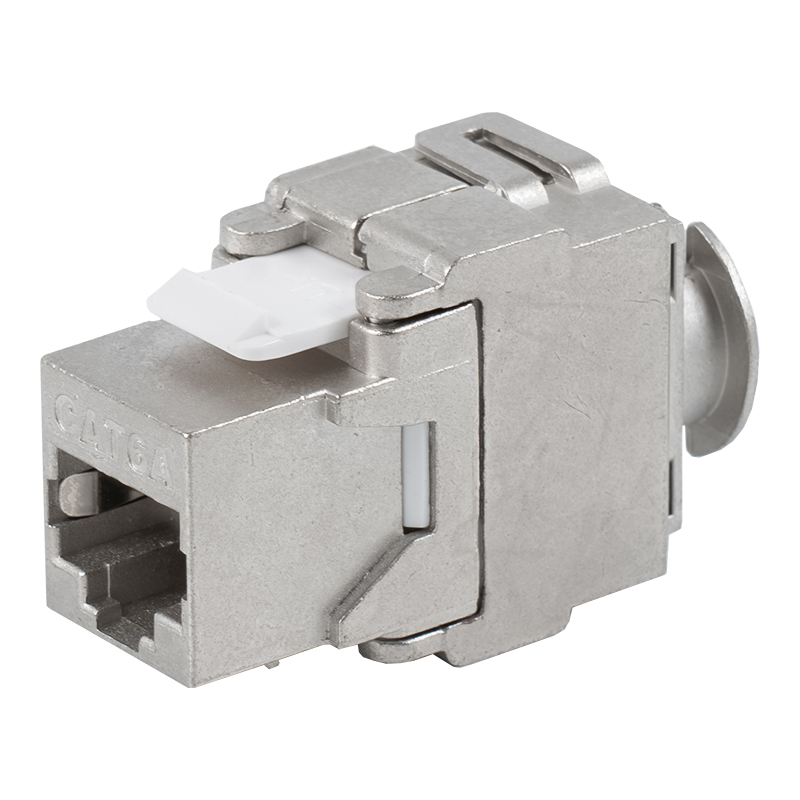 C6A skjermet 180° Tolless Keystone Jack (med brakett) SM-2335SH8C6A