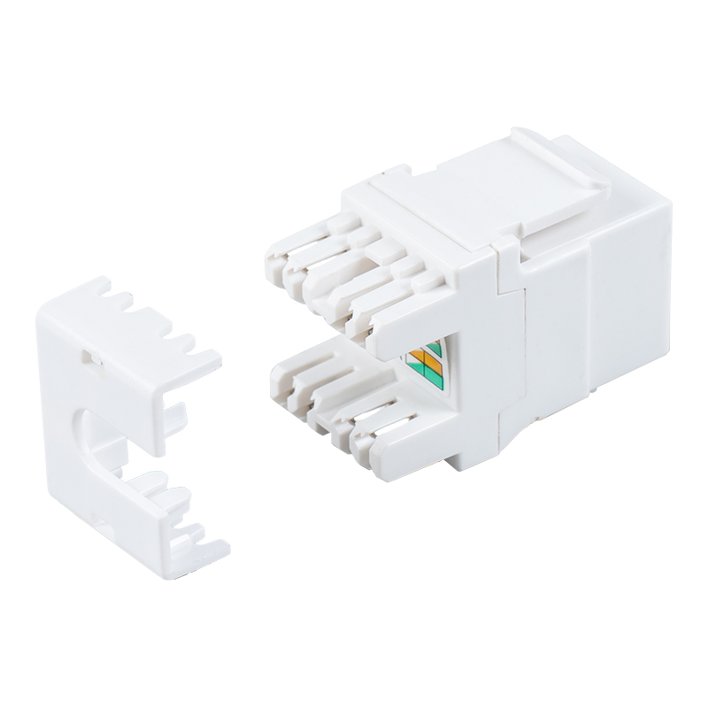 Cat6 Uskjermet 180° Modular Jack (med lukker) SM-2064CD8C6 Cat6 Uskjermet 180° Modular Jack (med lukker) SM-2064CD8C6