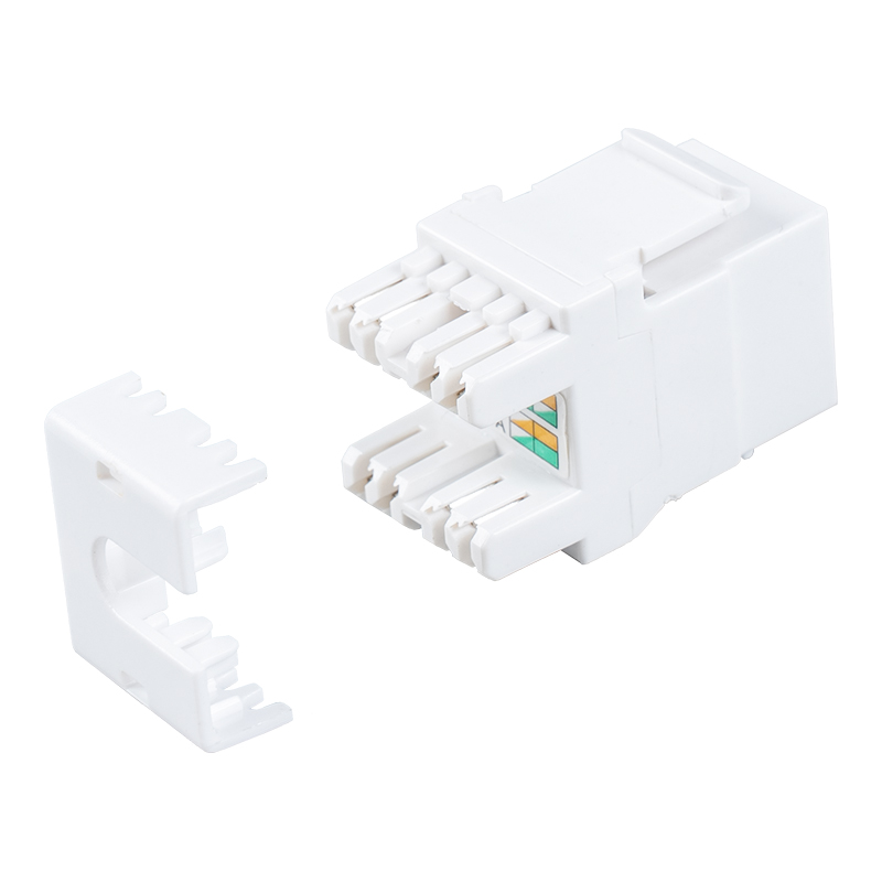 Cat6 Uskjermet 180° Modular Jack (med lukker) SM-2064CD8C6 Cat6 Uskjermet 180° Modular Jack (med lukker) SM-2064CD8C6
