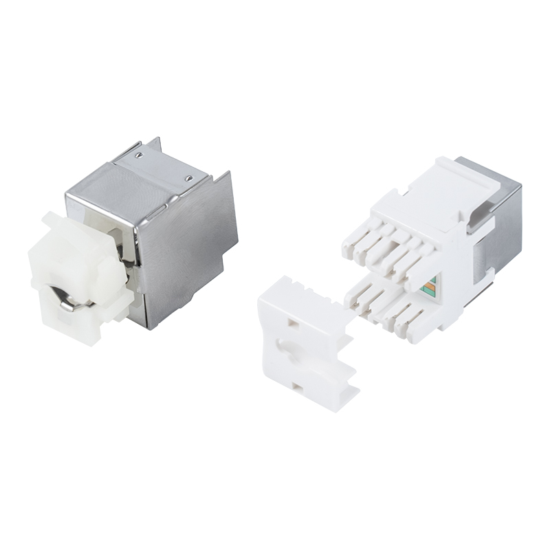 Cat6A skjermet 180° Keystone Jack (med metallhus) SM-2064SD8C6A
