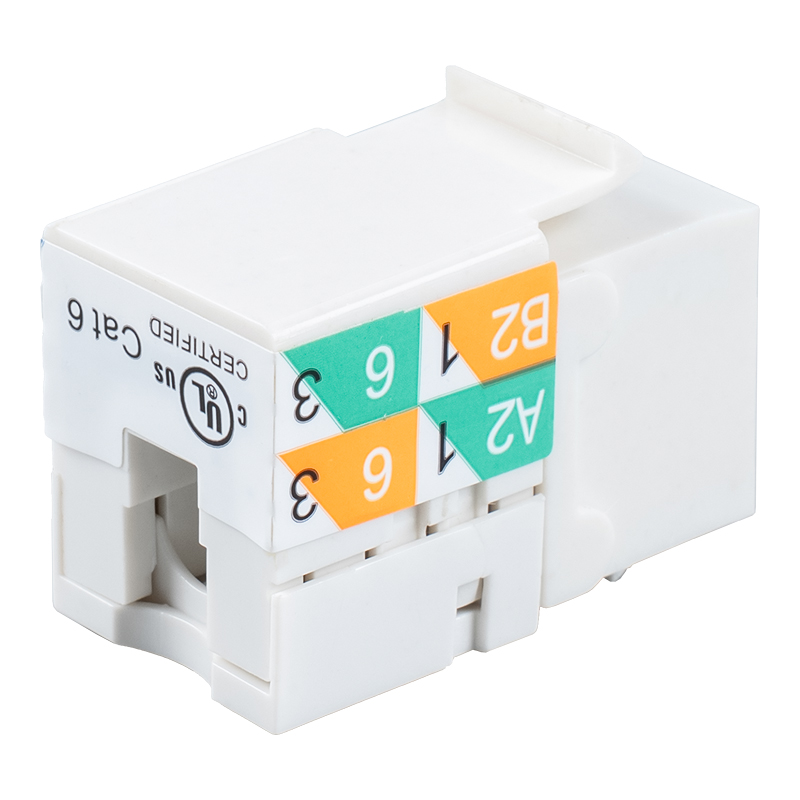 Cat6 uskjermet 90° Keystone-jack (kabling med to formål) SM-2081D8C6