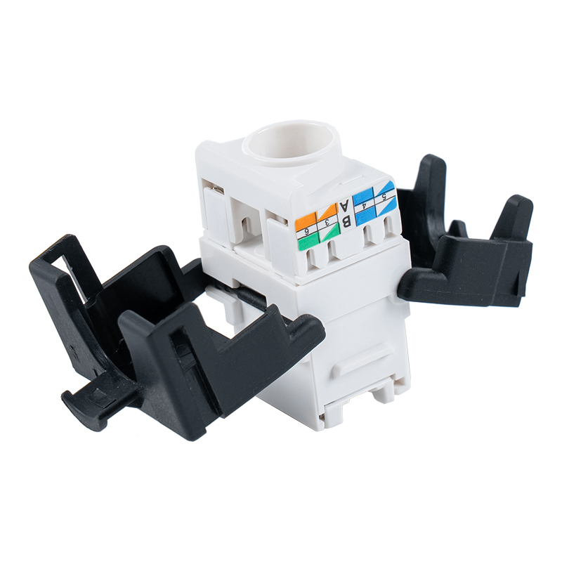 C6A Uskjermet 180° Tolless Keystone Jack(med kabelholder og lukker)SM-2335BCH8C6A C6A Uskjermet 180° Tolless Keystone Jack(med kabelholder og lukker)SM-2335BCH8C6A