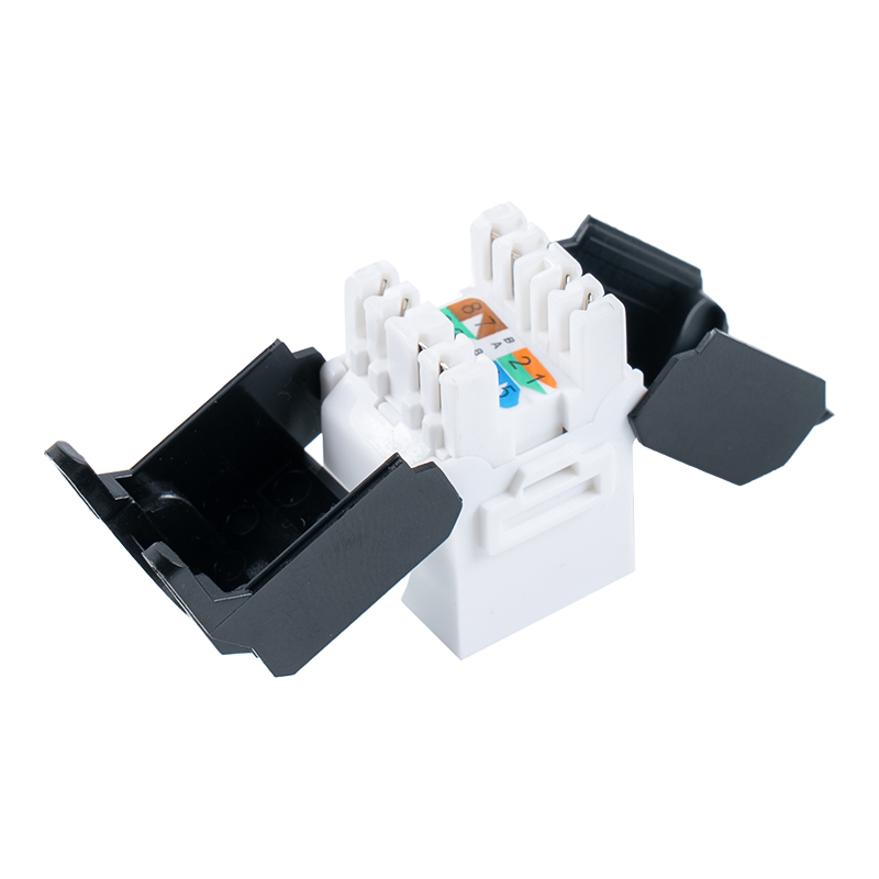 Cat6 uskjermet 180° verktøyløs modulær jekk (flip-open type) SM-2336H8C6 Cat6 uskjermet 180° verktøyløs modulær jekk (flip-open type) SM-2336H8C6