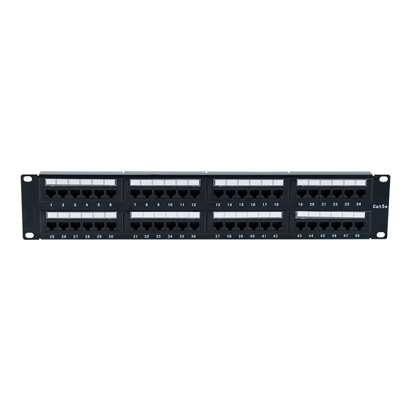 Cat5e 19-tommers 2U uskjermet 48-porters patchpanel (IDC med to formål; med plastpappinnsats) SP-3204D48-C5E Cat5e 19-tommers 2U uskjermet 48-porters patchpanel (IDC med to formål; med plastpappinnsats) SP-3204D48-C5E