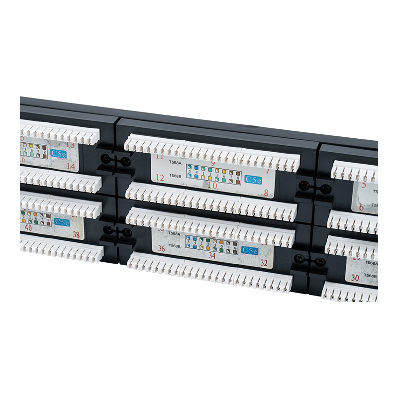Cat5e 19-tommers 2U uskjermet 48-porters patchpanel (IDC med to formål; med plastpappinnsats) SP-3204D48-C5E Cat5e 19-tommers 2U uskjermet 48-porters patchpanel (IDC med to formål; med plastpappinnsats) SP-3204D48-C5E