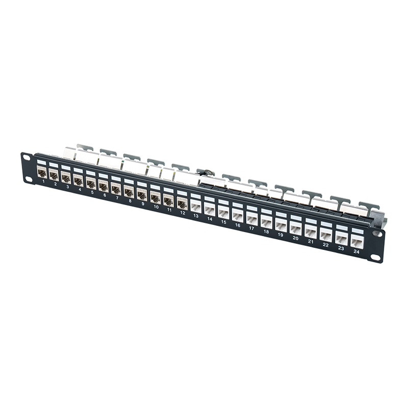 19-tommers 1U 24-ports skjermet tomt stativ (med digitalkort) SP-3245S-24P 19-tommers 1U 24-ports skjermet tomt stativ (med digitalkort) SP-3245S-24P