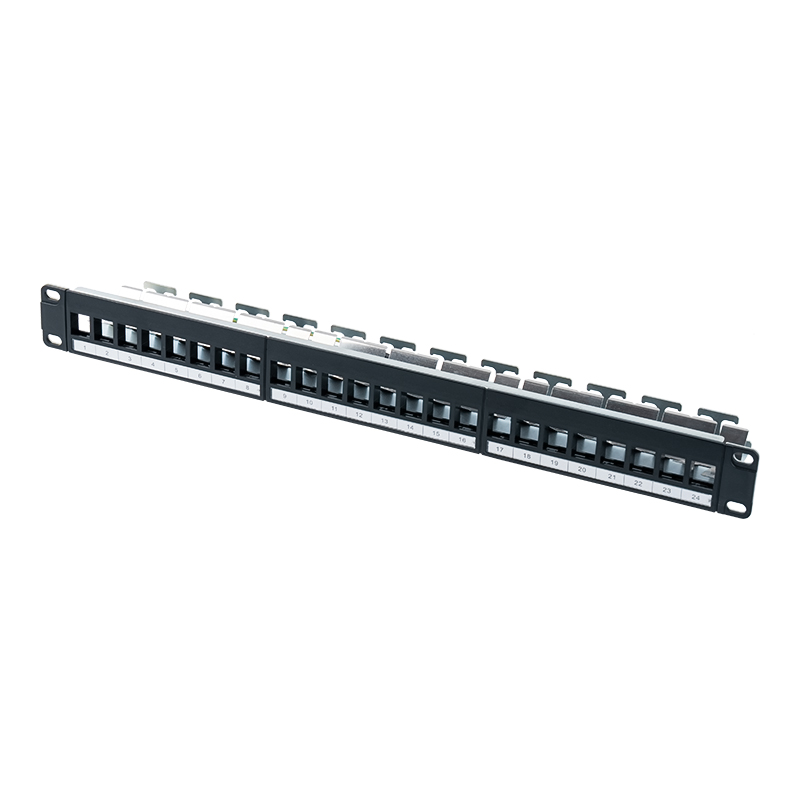 19-tommers 1U 24-ports skjermet tomt stativ (med digitalkort) SP-3245S-24P