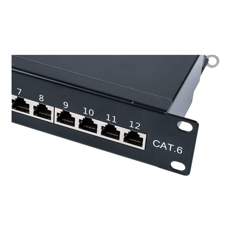 Category 6 10-inch 1U shielded 12-port patch panel SP-3250SK12-C6 Category 6 10-inch 1U shielded 12-port patch panel SP-3250SK12-C6