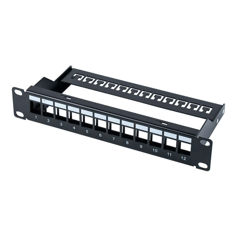 10-tommers 12-ports skjermet luftfordelingsramme SP-3252S-12P 10-tommers 12-ports skjermet luftfordelingsramme SP-3252S-12P