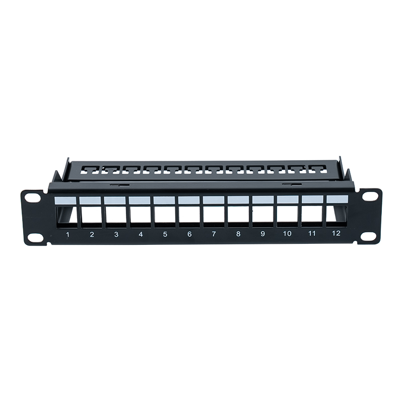 10-tommers 12-ports skjermet luftfordelingsramme SP-3252S-12P 10-tommers 12-ports skjermet luftfordelingsramme SP-3252S-12P