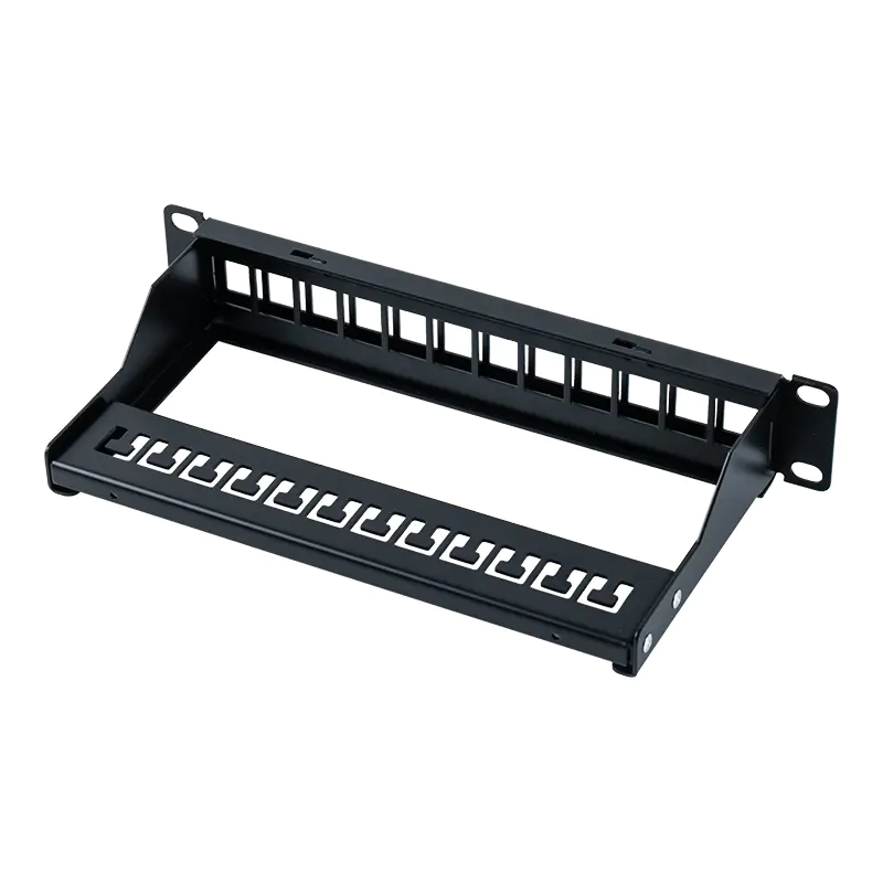 10-tommers 12-ports skjermet luftfordelingsramme SP-3252S-12P 10-tommers 12-ports skjermet luftfordelingsramme SP-3252S-12P