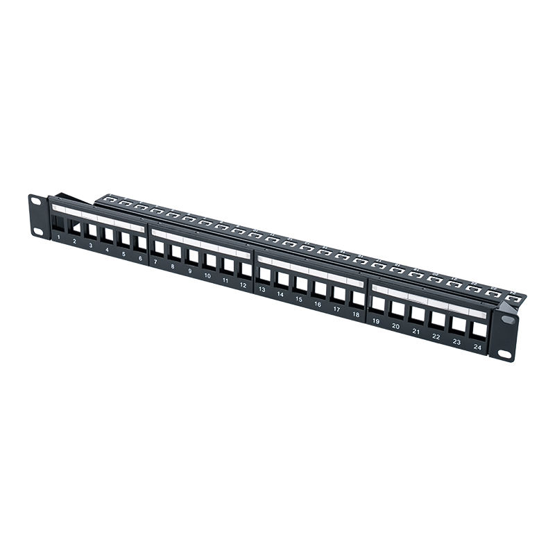 19-tommers 1U 24-ports skjermet patchpanel (med C6-modul) SP-3260-24P 19-tommers 1U 24-ports skjermet patchpanel (med C6-modul) SP-3260-24P