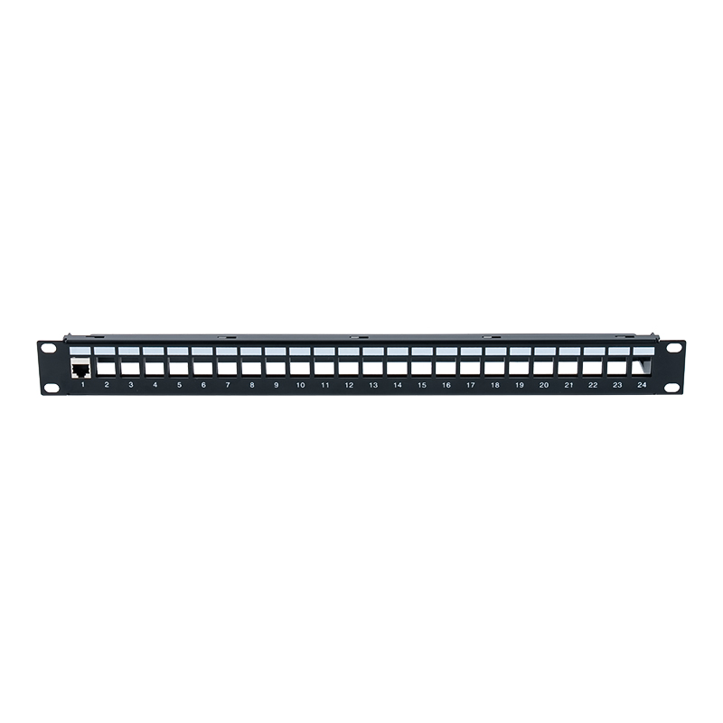 19-tommers 1U 24-ports skjermet patchpanel (med C6-modul) SP-3260-24P 19-tommers 1U 24-ports skjermet patchpanel (med C6-modul) SP-3260-24P