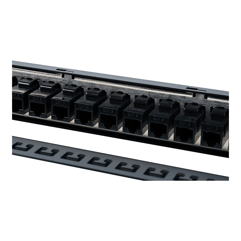 19-tommers 1U 24-ports skjermet patchpanel (med C6-modul) SP-3260-24P 19-tommers 1U 24-ports skjermet patchpanel (med C6-modul) SP-3260-24P