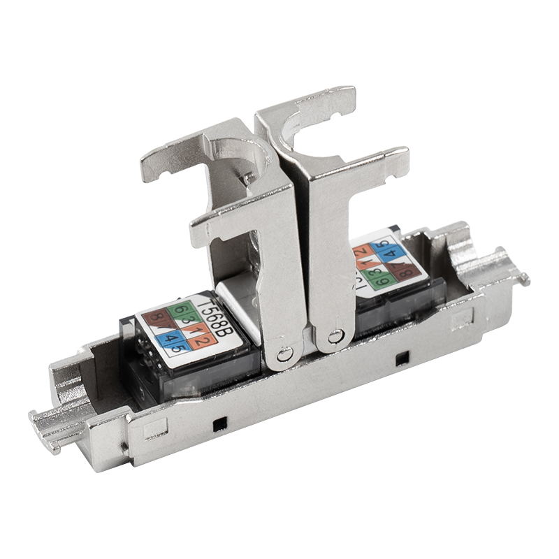 Cat6A skjermet Push-down Type Verktøyløs kontakt (Enkelt åpning) RJ-604S-1-C6A Cat6A skjermet Push-down Type Verktøyløs kontakt (Enkelt åpning) RJ-604S-1-C6A
