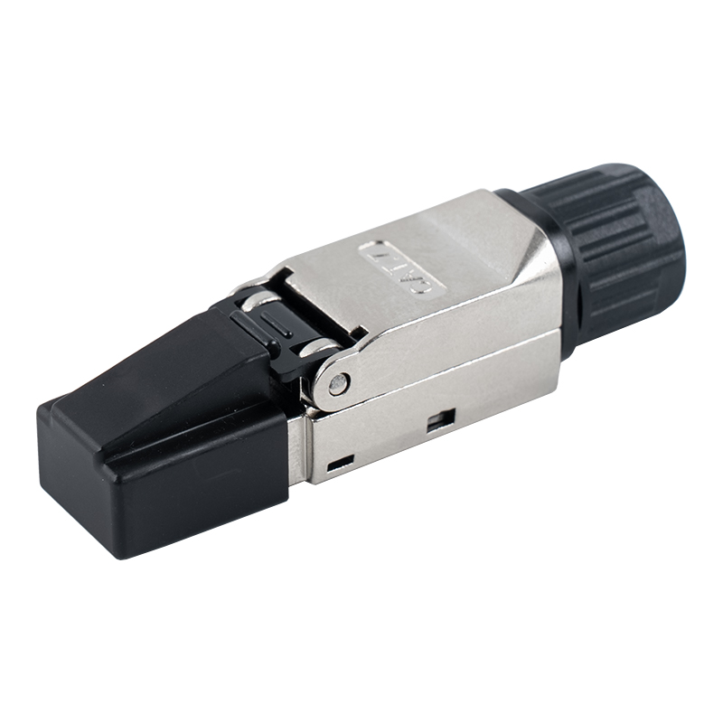 Cat7 skjermet verktøyløs RJ45-kontakt (med plastbeskyttelseshylser) RJ-G50S-1-C7 Cat7 skjermet verktøyløs RJ45-kontakt (med plastbeskyttelseshylser) RJ-G50S-1-C7