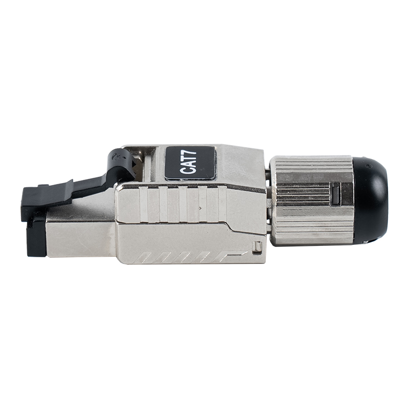 Cat7 skjermet verktøyløs RJ45-kontakt (med svart plastfjærklemme) RJ-G60S-1-C7 Cat7 skjermet verktøyløs RJ45-kontakt (med svart plastfjærklemme) RJ-G60S-1-C7