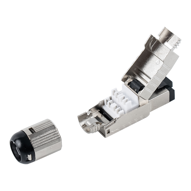 Cat7 skjermet verktøyløs RJ45-kontakt (med svart plastfjærklemme) RJ-G60S-1-C7 Cat7 skjermet verktøyløs RJ45-kontakt (med svart plastfjærklemme) RJ-G60S-1-C7