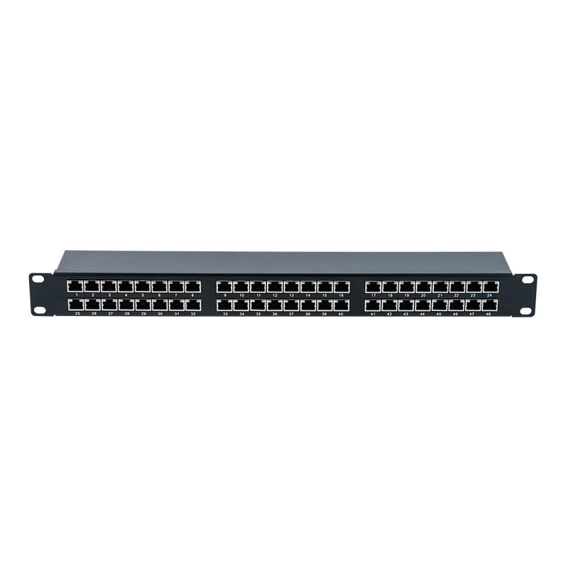 Cat6e 19-tommers 1U skjermet 48-porters patchpanel SP-3262SK48-C6A Cat6e 19-tommers 1U skjermet 48-porters patchpanel SP-3262SK48-C6A