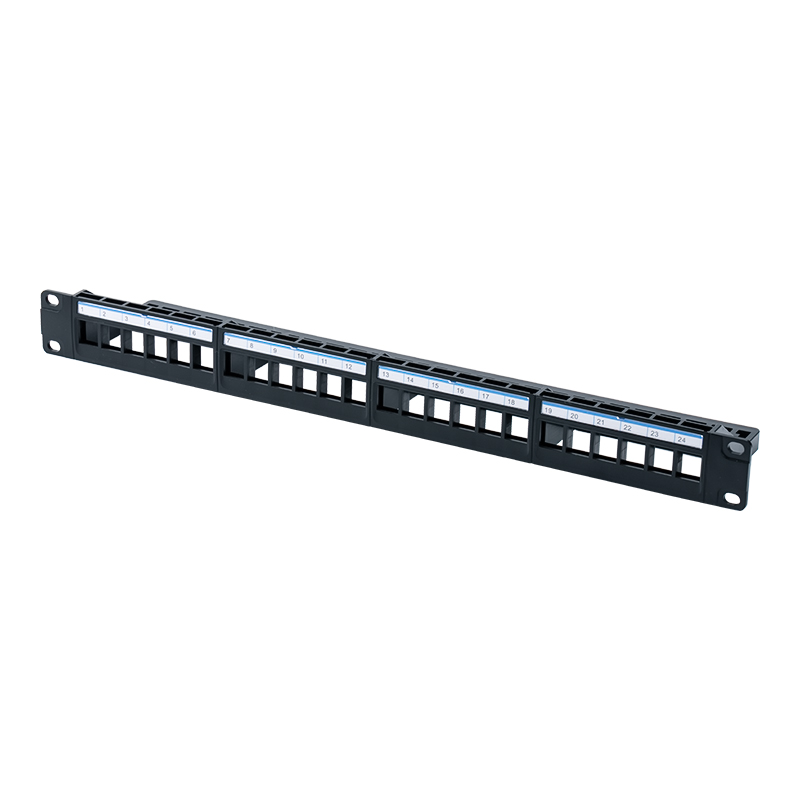 19-tommers 1U 24-ports uskjermet stativ (blå plastpapp) SP-3401-24P