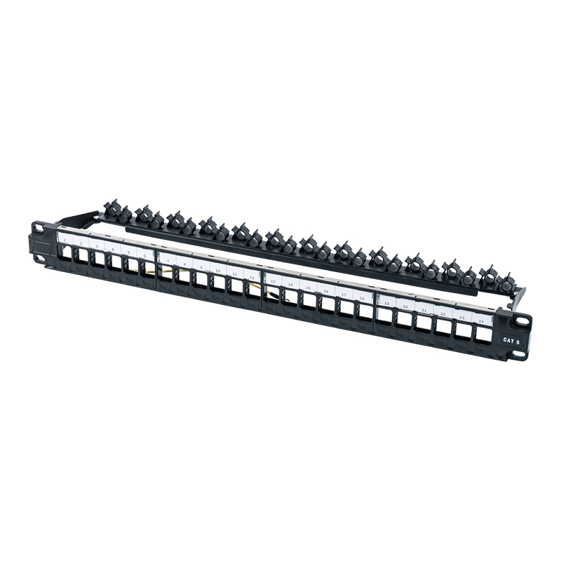 19-tommers 1U 24-ports uskjermet stativ (foldbar brakett) SP-3402-24P