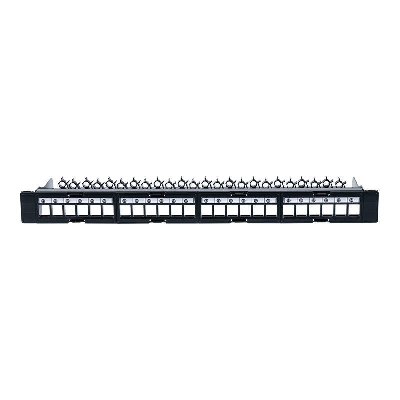 19-tommers 1U 24-ports uskjermet stativfeste (avtakbart vindu) SP-3404-24P 19-tommers 1U 24-ports uskjermet stativfeste (avtakbart vindu) SP-3404-24P