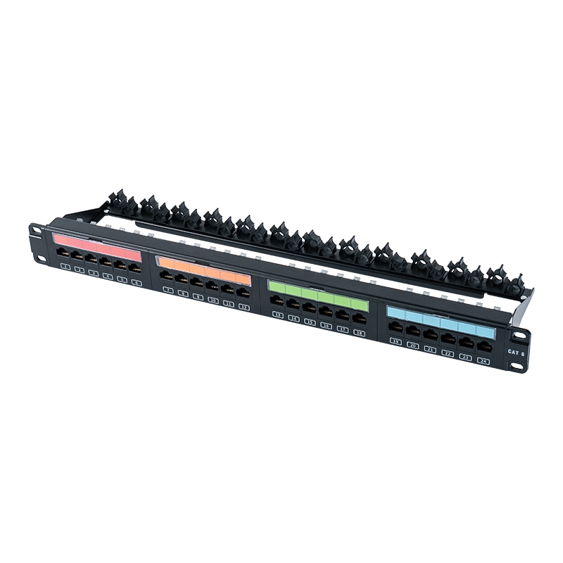 19-tommers 1U 24-ports uskjermet stativ (flip-top plastvindu) SP-3405-24P