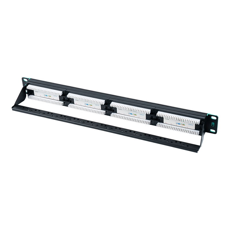 19-tommers 1U 24-ports uskjermet stativ (med utskiftbart plastkort) SP-3406-24P 19-tommers 1U 24-ports uskjermet stativ (med utskiftbart plastkort) SP-3406-24P