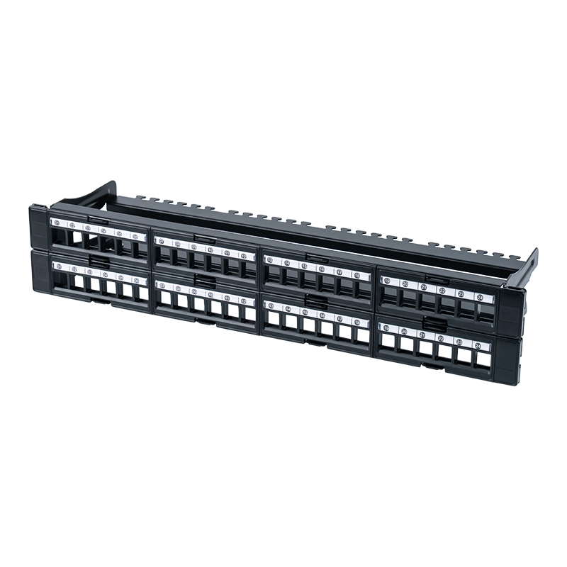 19-tommers 1U 48-ports uskjermet stativ (avtakbart vindu) SP-3408-48P