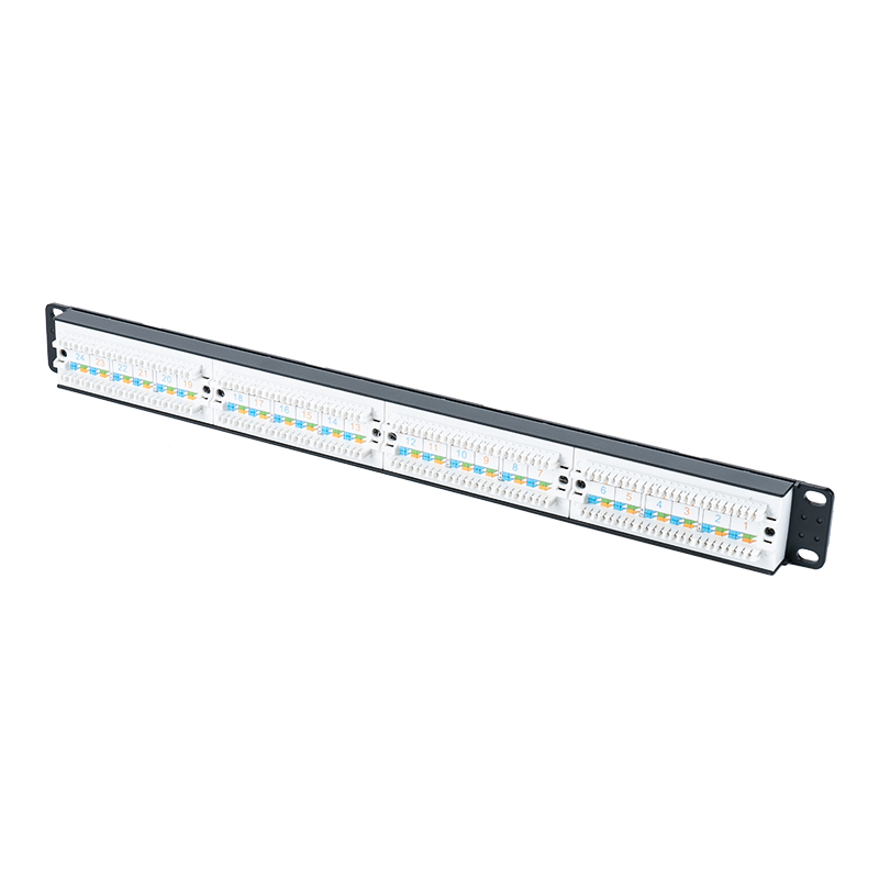 C6 19-tommers 1U uskjermet 24-porters patchpanel (flip-top plastvindu) SP-3411D24-C6 C6 19-tommers 1U uskjermet 24-porters patchpanel (flip-top plastvindu) SP-3411D24-C6